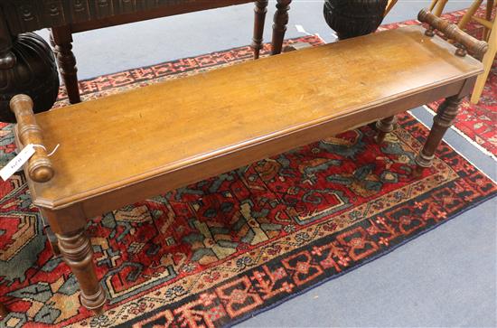 A Victorian mahogany window seat, 120cm wide